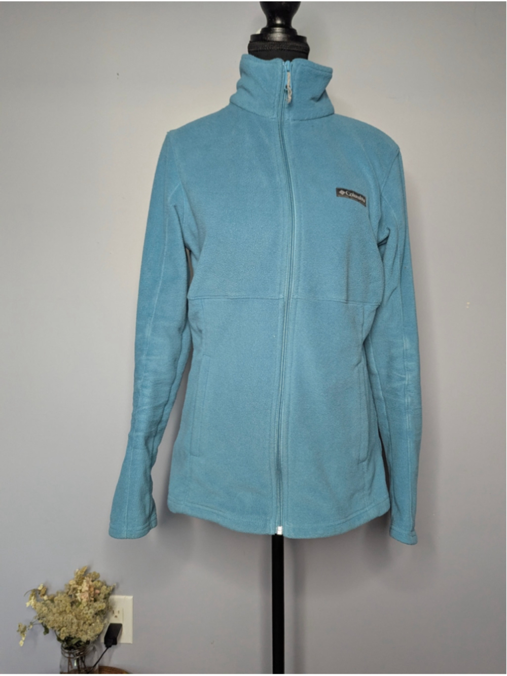 Columbia Women's Basin Trail III Blue Full Zip Fleece Jacket Size M